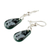 Jade dangle earrings, 'Living Nature - Butterfly' - Sterling Silver and Jade Butterfly Dangle Earrings (image 2c) thumbail