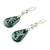 Jade dangle earrings, 'Living Nature - Gecko' - Sterling Silver and Jade Gecko Dangle Earrings