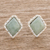 Jade-Ohrstecker - Ohrstecker aus Sterlingsilber mit apfelgrünen Jadediamanten