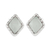Jade stud earrings, 'Ice Green Diamond' - Silver Stud Earrings with Pale Ice Green Jade Diamonds