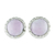 Jade stud earrings, 'Lilac Moon' - Sterling Silver Stud Earrings with Lilac Jade Circles