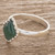 Anillo de cóctel de jade - Anillo de plata esterlina con un diamante de jade verde princesa
