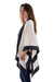 Cotton ruana, 'Natural Life' - Knit Cotton Ruana in Ivory and Blue (image 2b) thumbail