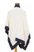 Cotton ruana, 'Natural Life' - Knit Cotton Ruana in Ivory and Blue (image 2f) thumbail