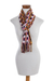 Cotton scarf, 'Rosy Gumdrops' - Handwoven Rose & Multicolor Cotton Scarf from Guatemala