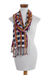 Cotton scarf, 'Happy Gumdrops' - Backstrap Handwoven Colorful Cotton Scarf from Guatemala thumbail