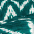 Rayon ikat scarf, 'Silhouette in Teal' - Handcrafted Rayon Ikat Scarf in Teal and White (image 2d) thumbail