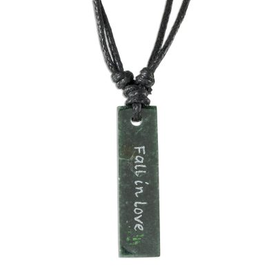 Artisan Crafted Fall in Love Jade Pendant Necklace