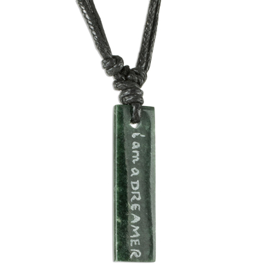 Inspirational Unisex Jade Pendant Necklace