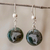Jade dangle earrings, 'Love of Nature - Dolphin' - Sterling Silver and Jade Dolphin Dangle Earrings (image 2) thumbail