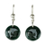 Jade dangle earrings, 'Love of Nature - Dolphin' - Sterling Silver and Jade Dolphin Dangle Earrings thumbail