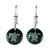 Jade dangle earrings, 'Love of Nature - Turtle' - Sterling Silver and Jade Turtle Dangle Earrings thumbail