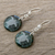 Jade dangle earrings, 'Love of Nature - Turtle' - Sterling Silver and Jade Turtle Dangle Earrings (image 2b) thumbail