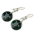 Jade dangle earrings, 'Love of Nature - Turtle' - Sterling Silver and Jade Turtle Dangle Earrings (image 2c) thumbail