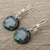 Jade dangle earrings, 'Love of Nature - Elephant' - Sterling Silver and Jade Elephant Dangle Earrings (image 2b) thumbail