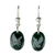 Jade dangle earrings, 'Nature of God - Eagle' - Sterling Silver and Jade Eagle Dangle Earrings thumbail