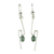 Jade dangle earrings, 'On the Curve in Light Green' - Handmade Light Green Jade Dangle Earrings thumbail