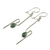 Jade dangle earrings, 'On the Curve in Light Green' - Handmade Light Green Jade Dangle Earrings (image 2c) thumbail