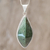 Jade pendant necklace, 'Refined Ridge' - Green Jade and Sterling Silver Pendant Necklace (image 2) thumbail