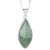 Jade pendant necklace, 'Refined Ridge' - Green Jade and Sterling Silver Pendant Necklace (image 2c) thumbail