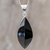 Jade pendant necklace, 'Ridge in Black' - Black Jade Pendant Necklace (image 2) thumbail