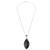 Jade pendant necklace, 'Ridge in Black' - Black Jade Pendant Necklace thumbail
