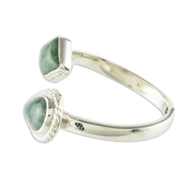 Jade wrap ring, 'Odds and Ends' - Handmade Jade Wrap Ring from Guatemala