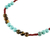 Perlenkette mit Tigerauge, 'Inspiration der Erde'. - Verstellbares Tigerauge und rekonstituierte Türkis-Halskette