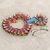 Cotton worry doll wreath, 'Hearts are Blessed' - Handmade Guatemalan Worry Doll Double Heart Wreath (image 2b) thumbail