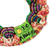 Cotton worry doll wreath, 'Be Happy Always' - Handmade Guatemalan Worry Doll Happy Wreath (image 2d) thumbail