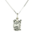 Sterling silver pendant necklace, 'Mayan Dog Glyph' - Guatemalan Sterling Silver Maya Dog Glyph Necklace thumbail