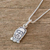 Collar colgante de plata esterlina - Collar con colgante de glifo de cosecha maya de plata esterlina