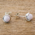 Jade stud earrings, 'Lilac Magic Silhouette' - Lilac Jade Stud Earrings from Guatemala (image 2b) thumbail