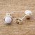 Jade stud earrings, 'Lilac Magic Silhouette' - Lilac Jade Stud Earrings from Guatemala (image 2c) thumbail