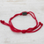 Jade unity bracelet, 'Teamwork Together' - Green Jade & Red Cord Unity Bracelet from Guatemala (image 2e) thumbail