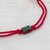 Jade unity bracelet, 'Teamwork Together' - Green Jade & Red Cord Unity Bracelet from Guatemala (image 2f) thumbail