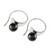 Jade drop earrings, 'Modern Mystic in Black' - Black Jade Drop Earrings from Guatemala (image 2c) thumbail