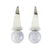 Jade drop earrings, 'Modern Mystic in Lilac' - Pale Lilac Jade and Sterling Silver Earrings thumbail
