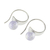 Jade drop earrings, 'Modern Mystic in Lilac' - Pale Lilac Jade and Sterling Silver Earrings (image 2c) thumbail