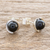Jade stud earrings, 'Black Magic Silhouette' - Black Jade Earrings from Guatemalan Artisan (image 2b) thumbail