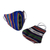 Handwoven cotton face masks, 'Highland Colors' (S/M, pair) - Hand Loomed Multicolor Small-Medium Face Masks (Pair) (image 2d) thumbail