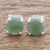 Jade stud earrings, 'Maya Sweets in Green' - Green Guatemalan Jade Stud Earrings (image 2) thumbail