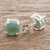 Jade stud earrings, 'Maya Sweets in Green' - Green Guatemalan Jade Stud Earrings (image 2c) thumbail