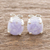 Jade stud earrings, 'Maya Sweets in Lilac' - Small Lilac Jade and Sterling Silver Stud Earrings (image 2) thumbail