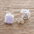 Jade stud earrings, 'Maya Sweets in Lilac' - Small Lilac Jade and Sterling Silver Stud Earrings (image 2c) thumbail
