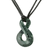 Jade pendant necklace, 'Eternal Unity' - Infinity Symbol Green Jade Necklace thumbail