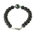 Lava stone and jade beaded bracelet, 'Mountain Forest' - Jade Accented Lava Stone Bracelet (image 2c) thumbail