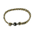 Jade pendant bracelet, 'Tierra' - Black Jade Bead Pendant Bracelet