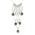 Jade pendant necklace, 'Dark Maya Empress' - Jade and Sterling Silver Statement Necklace thumbail