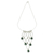 Jade pendant necklace, 'Dark Maya Empress' - Jade and Sterling Silver Statement Necklace (image 2d) thumbail